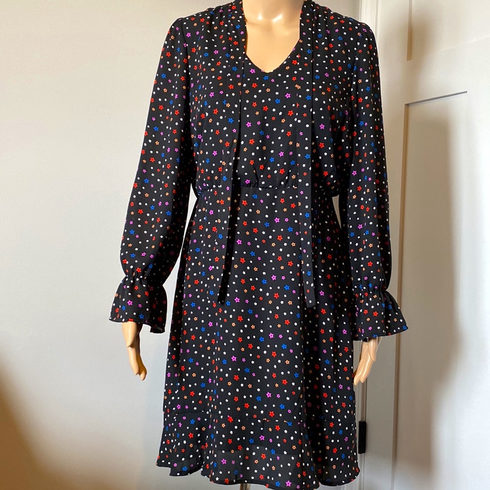 19 Cooper Medium Dress black with colorful stars